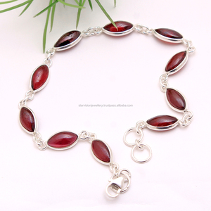 Pulsera de plata de ley 925 con forma de marquesa, joyería de piedras preciosas Turquesa - Product Image 3