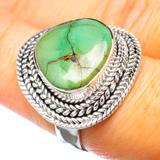 Bijoux fantaisie bague Turquoise tibétaine naturelle 925 bague en argent Sterling massif Turquoise bague bijoux ODM fournisseur OEM - Product Image 2