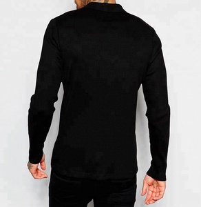 100% de algodón de alta calidad para hombre de manga larga para Polo camisa de moda Formal patrón sólido estilo personalizado diseño de impresión verano - Product Image 1
