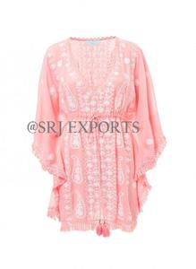 Modern 2026 Boho Hippie Beach Moroccan Style Women Cool Summer High-grade Embroidered Beach Bikini Cover <b>Kaftan</b> Poncho <b>Dress</b> - Product Image 2