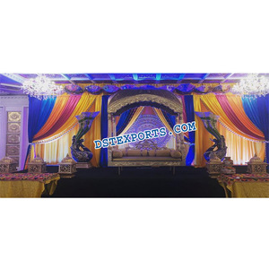 Splendide décoration de scène Jodha Akbar, décor de scène de mariage, décor de scène de réception de mariage, personnalisé, haute qualité, États-Unis - Product Image 1