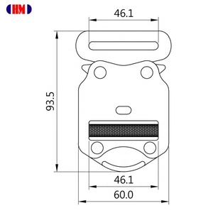 หัวเข็มขัดปลดเร็วแบบข้างทำจากสแตนเลสสตีล รุ่น Patent-SS834 - Product Image 3