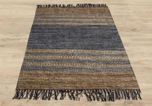 Tapis en cuir gris fait à la main tapis tissé paillasson pour chambre maison luxe touche élégante pour améliorer les intérieurs - Product Image 5