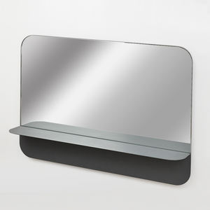 Espejo de estante colgante montado en la pared acabado en rosa mate - Product Image 4