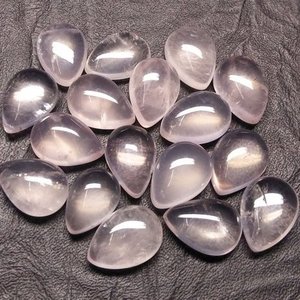 3mm 4mm 5mm Natural rosa cuarzo suave pera parte posterior plana calibrado cabujón suelto precio de fábrica piedras para la fabricación de joyas comprar - Product Image 1