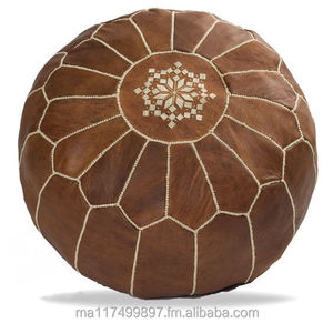 Magnifiques poufs ottomanes marocains en cuir 100% AUTHENTIQUE - Product Image 1