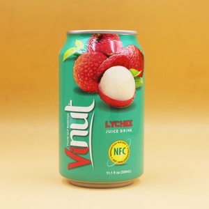 Lychee Coco jugo de manzana OEM ODM Etiqueta Privada fabricante de bebidas Vietnam fábrica 330ml botella de vidrio 12 botellas/cartón - Product Image 1