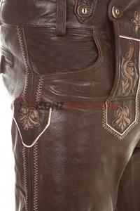 Kniebund Hosen anti-rides brodé Trachten Lederhosen pour hommes de grande taille avec des caractéristiques uniques respirantes et confortables - Product Image 4