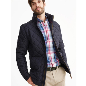 Chaqueta Bomber Acolchada para Hombre, con Logotipo Personalizado en la Parte Delantera, de Lona de Poliéster, sin Capucha, Cálida para Invierno, Resistente al Viento - Product Image 1