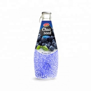 เครื่องดื่มเมล็ดเจีย รสบลูเบอร์รี่ 290 มล. ขวดแก้ว น้ำผลไม้บดสด ขายส่ง น้ำผลไม้แท้ ผู้ผลิตเครื่องดื่ม JOJONAVI - Product Image 1