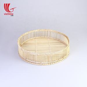 ตะกร้าไม้ไผ่ทรงกลมตะกร้าไม้ทอมือจากเวียดนาม - Product Image 1