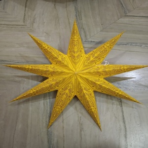 ของตกแต่งแบบแขวนในบ้านสำหรับเทศกาลคริสต์มาสโคมไฟกระดาษพิมพ์ลายดาวขนาด60ซม. เก้าจุดดาวกระดาษเก้าจุดดาวกระดาษดาวเก้าจุด - Product Image 2