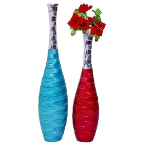 Jarrones Decorativos de Flores Coloridos de la Mejor Calidad para Decoración de Bodas y Hoteles, Jarrones Decorativos de Flores de Metal de Aluminio de Gran Tamaño - Product Image 1