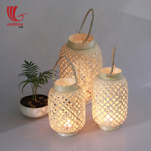 Luz colgante decorativa de bambú para exteriores, farol de bambú, pantallas de lámpara colgantes de color Simple, venta al por mayor - Product Image 5