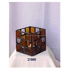 Antique Metal Multi <b>Glass</b> Tealight Candle Holder Home Office Decor - Product Image 1