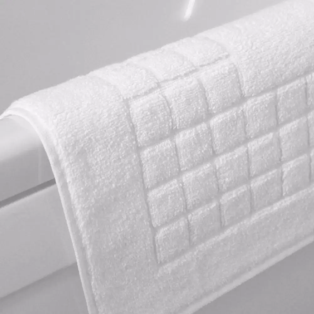 Tapetes de banho de algodão para hotel e casa, use jacquard dobby pesado e baixo gsm perfeito para toalhas de pé e uso de banho