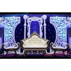 Panneaux en fibre de fleur de scène de pilier de mariage pour la scène Panneaux de cadre photo de mariage anglais Ensemble de scène - Product Image 1