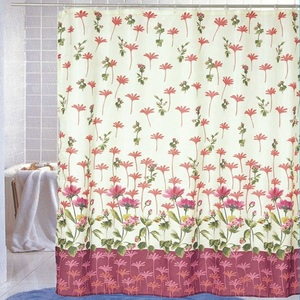 Cortinas de ducha grandes de poliéster con diseño de flores de estilo rural para Baño - Product Image 2
