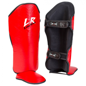 Custom Design Professional <b>MMA</b> Kick Boxing Shin Instep Leather Guards PU Material Leg Guards for Muay Thai - Product Image 1