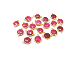 ผลการค้นหาพลอยทับทิมย้อมทรงกลมเครื่องประดับชุบทองทํากรอบพลอยพลอย Birthstone ตัวเชื่อมต่อ Boho - Product Image 6