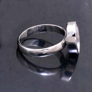 แหวนเปล่าเงินสเตอริงทรงรี925เครื่องประดับเงินชุบเคลือบเงินสำหรับผู้ผลิตขายส่ง unisex โดย Casa de Plata - Product Image 2