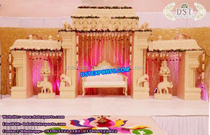 Conjunto de Mandap de Fibra con Aspecto de Madera en Espiral, Conjunto de Mandap de Madera Tallada para Bodas Indias, Fabricante de Conjuntos de Mandap de Fibra para Bodas al por Mayor, FIJI - Product Image 4
