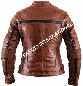 Chaqueta de Motociclismo Deportiva de Cuero para Hombre, Transpirable, Resistente al Viento, Talla Grande - Product Image 4