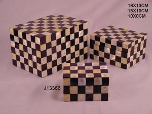 Caja de madera de mosaico de hueso de alta calidad Caja de joyería de hueso hecha a mano Caja de joyería de madera decorativa en precio al por mayor - Product Image 4