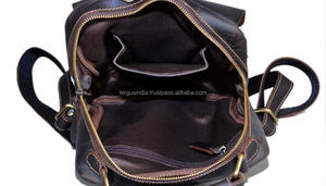 Fashionable <b>Leather</b> <b>Backpacks</b> Luxury Designer Famous Custom Logo Unisex Vintage Plain <b>Men</b> Women Genuine <b>Leather</b> <b>Backpack</b> - Product Image 4