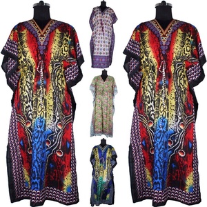 Simple Long <b>Kaftan</b> in Cotton Fabric Trendy Design Fashionable Floral Printed Cotton <b>Kaftan</b> Casual Style <b>Kaftan</b> Girls and Women - Product Image 1