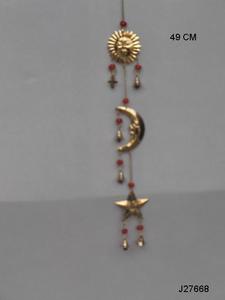 กระดิ่งลมทองเหลืองพร้อมดวงดาวและนางฟ้า,เครื่องตกแต่งทองเหลืองในกระจกสำหรับบ้าน - Product Image 4