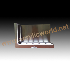 ที่มีสีสันไฟ Led ขวดไวน์ Glorifier แสดงเคาน์เตอร์อะคริลิขวดน้ำของเหลวยืนแสดงป๊อป - Product Image 1
