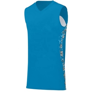 Camiseta de baloncesto reversible personalizable de poliéster 100%, conjunto de uniforme de baloncesto de entrenamiento transpirable para hombres - Product Image 3
