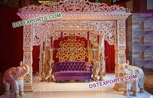 Vente en gros de manchettes pour mariage indien, rajasani Padmavati Mandap, décoration du dernier mariage, fabricant - Product Image 4