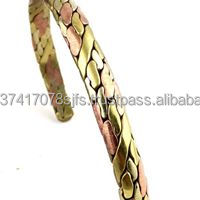 Unisex สร้อยข้อมือเพชรแฟชั่นตัดยอดเยี่ยมคลาสสิก3โลหะ (มุกทองแดงทองเหลือง) รักษากำไลสำหรับงานแต่งงาน - Product Image 5