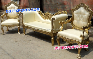 Conjunto de sofá de boda indio con estilo moderno Muebles DE BODA asiáticos elegantes con un aspecto elegante - Product Image 5