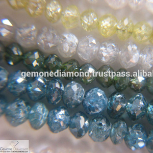 ลูกปัดเพชรเหลี่ยมเพชรพลอยสีเหลืองธรรมชาติขนาด2ถึง3มม. สำหรับสร้อยคอเครื่องประดับผู้หญิง - Product Image 3