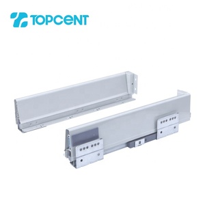 Glissières <span class=keywords><strong>de</strong></span> <span class=keywords><strong>tiroir</strong></span> à fermeture amortie en métal robuste pour boîte à outils, montage sous plan, cuisine et extérieur - Product Image 1
