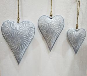 Premium Quality Pink Floral Wooden <b>Hanging</b> <b>Heart</b> Shaped Christmas Ornaments With the Sizes of 3 Inches - Product Image 6