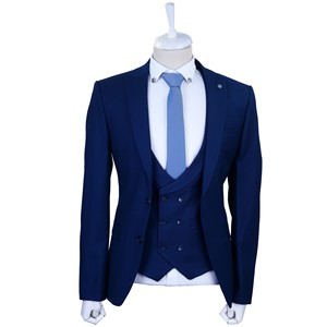 Traje de hombre de alta calidad nuevo diseño moda al por mayor hecho en Turquía traje 3 piezas traje barato Primera Clase - Product Image 1