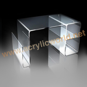 Mesa de centro acrílica popular, personalizada y respetuosa con el medio ambiente, con ruedas - Product Image 5