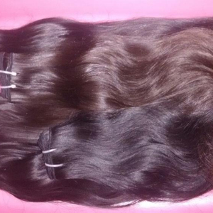 100% tissage de cheveux humains indiens naturels non transformés de l'Inde 2025 nouvelle mode cheveux naturels bruts Waft - Product Image 1