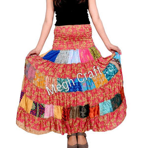 กระโปรงเต้นสเปน-Banjara กระโปรงอิบิซ่าแบบดั้งเดิมเอวขนาดกลางแบบโบฮีเมียน - Product Image 3