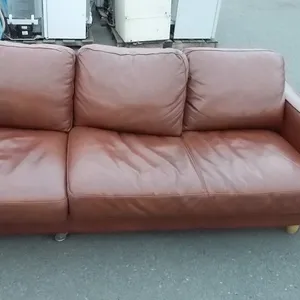 Japanese verwendet komfortable synthetischem leder 3 sitzer sofa für verkauf