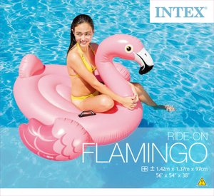 INTEX 57558 <span class=keywords><strong>Beach</strong></span> Pink <span class=keywords><strong>Flamingo</strong></span> Anillo de natación Piscina Juguetes Flotadores inflables para adultos - Product Image 3