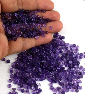 20pcs naturel violet améthyste pierres précieuses en vrac cabochons lisses en forme ronde février pierre de naissance en gros - Product Image 5