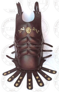 Armure musculaire en cuir brun médiéval, cuirasse avec emblème de dragon, armure romaine de collection, veste, costume d'Halloween pour adultes - Product Image 4