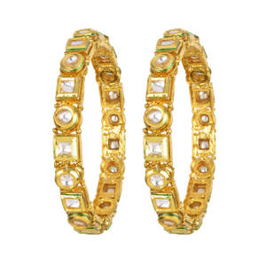 2 bracelets classiques plaqués or, accessoires de bijoux classiques pièces - Product Image 1