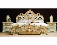 Französisches Louis XVI Holz Antik Luxus-Bett Schlafzimmer-Möbelset