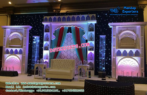 Impresionante boda oro etapa matrimonio recepción etapa decoración de la boda de oro conjunto de etapas - Product Image 6